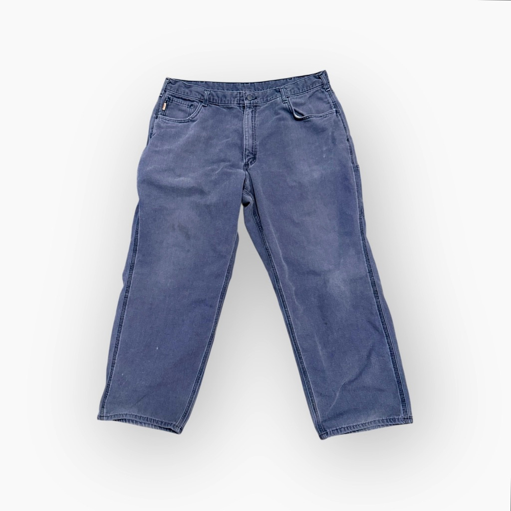 Carhartt FR Flame Resistant Work Pants Men’s 40x30 Original Fit Blue CAT 2​ - Picture 3 of 9
